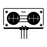 moderne icône de multimédia Composants ligne icône vecteur