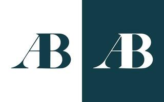 création de logo de lettre ab vecteur