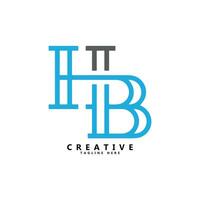 création de logo de lettre hb vecteur