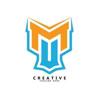 mu lettre logo conception vecteur