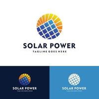 soleil, énergie solaire, énergie solaire, énergie, logo, vecteur, icône, illustration vecteur