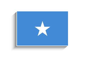 plat rectangle Somalie drapeau icône vecteur