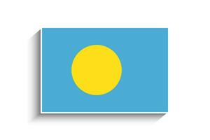 plat rectangle Palau drapeau icône vecteur