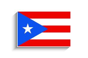 plat rectangle puerto rico drapeau icône vecteur