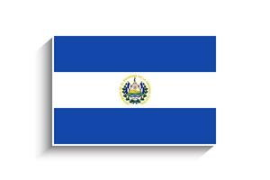 plat rectangle el Salvador drapeau icône vecteur