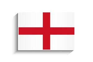 plat rectangle Angleterre drapeau icône vecteur