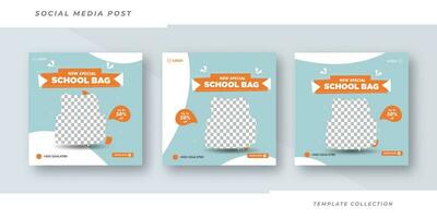 Nouveau spécial sac collection social médias bannière Publier modèle conception, pro vecteur