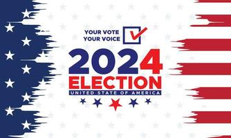 voter 2024. présidentiel élection journée dans uni États. élection 2024 Etats-Unis. politique élection campagne bannière. arrière-plan, poste, bannière, carte, affiche conception avec voter journée novembre 5 nous vecteur