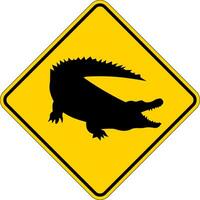 alligator signe, alligator zone signe vecteur