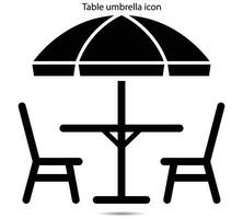 table parapluie icône vecteur