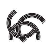 route icône logo, vecteur illustration conception