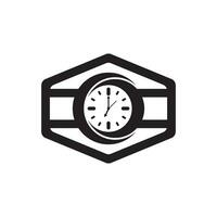 l'horloge logo icône conception vecteur illustration,
