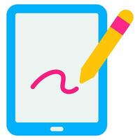 stylo tablette icône illustration pour la toile, application, infographie, etc vecteur