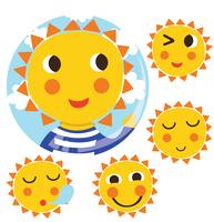 Soleil mignon Clipart Pack Vector