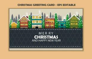 pente affaires Noël cartes modèle, salutation carte Noël modèle, Noël et Nouveau année carte modifiable illustration vecteur