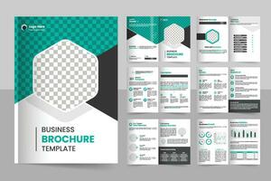 vecteur Nouveau minimal entreprise profil brochure pages conception brochure couverture page modèle