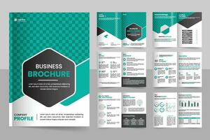 vecteur Nouveau minimal entreprise profil brochure pages conception brochure couverture page modèle