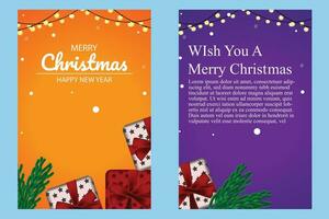 vecteur modèle social médias poste, bannière, affiche joyeux Noël fête et décoration pour prix promotions dans hiver, Noël dans décembre.