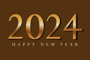 2024 bannière fête Nouveau année fête avec moderne style, coloré texte vecteur