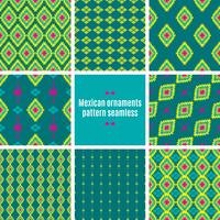 Modèle sans couture textile entrelacs folklorique mexicain vecteur