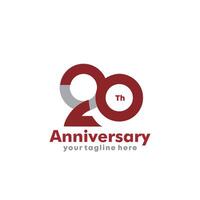 vecteur 20 e anniversaire logo conception inspiration