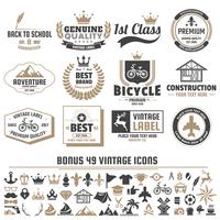 Logo vectoriel rétro vintage pour bannière