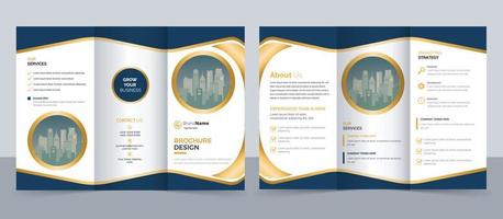 modèle de brochure à trois volets entreprise moderne entreprise créative, mise en page à trois volets, brochure à mise en page horizontale vecteur