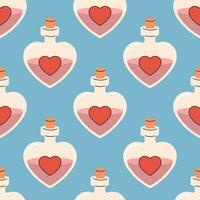 sans couture modèle sensationnel l'amour potion dans une bouteille vecteur