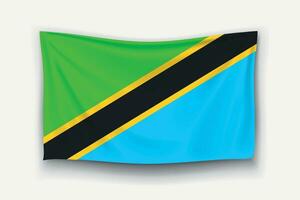 drapeau de la tanzanie vecteur