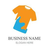 T-shirt logo conception concept. Vêtements mode bussiness logo conception modèle. chemise logo modèle vecteur