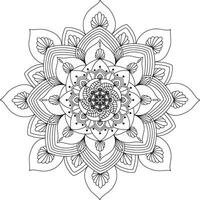 motif de mandala abstrait de vecteur. l'art sur le mur. livre de coloriage motif de dentelle le tatouage. conception pour une conception de chemise de peinture de papier peint et d'autocollant de tuile, ornement décoratif de cercle dans le style oriental ethnique vecteur