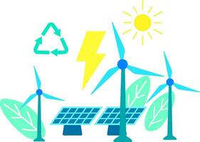 renouvelable solaire énergie industrie illustration vecteur