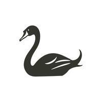 cygne oiseau icône sur blanc Contexte - Facile vecteur illustration