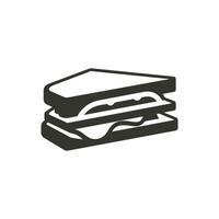 club sandwich icône sur blanc Contexte - Facile vecteur illustration