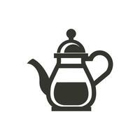 arabe café pot et Date icône - Facile vecteur illustration