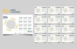 calendrier ensemble modèle pour 2024 année vecteur