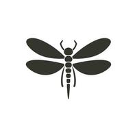 libellule insecte icône sur blanc Contexte - Facile vecteur illustration
