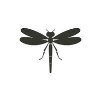libellule insecte icône sur blanc Contexte - Facile vecteur illustration