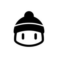 bonhomme de neige chapeau icône - Facile vecteur illustration