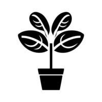 coeur philodendron plante icône - Facile vecteur illustration