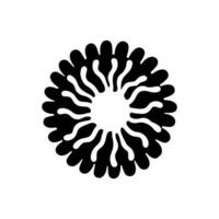 mer anémone icône sur blanc Contexte - Facile vecteur illustration