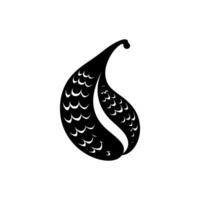 salak serpent des fruits icône isolé sur blanc Contexte vecteur