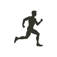 Jeune homme sprint icône sur blanc Contexte - Facile vecteur illustration