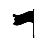 le golf drapeau icône sur blanc Contexte - Facile vecteur illustration