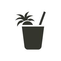 pina colada icône sur blanc Contexte - Facile vecteur illustration