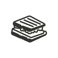 club sandwich icône sur blanc Contexte - Facile vecteur illustration