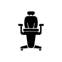 dentaire chaise icône sur blanc Contexte vecteur