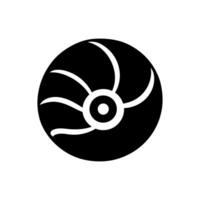 mer escargot icône sur blanc Contexte - Facile vecteur illustration