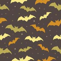 joyeux halloween modèle sans couture avec chauve-souris, étoiles vecteur