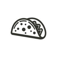 tacos icône sur blanc Contexte - Facile vecteur illustration